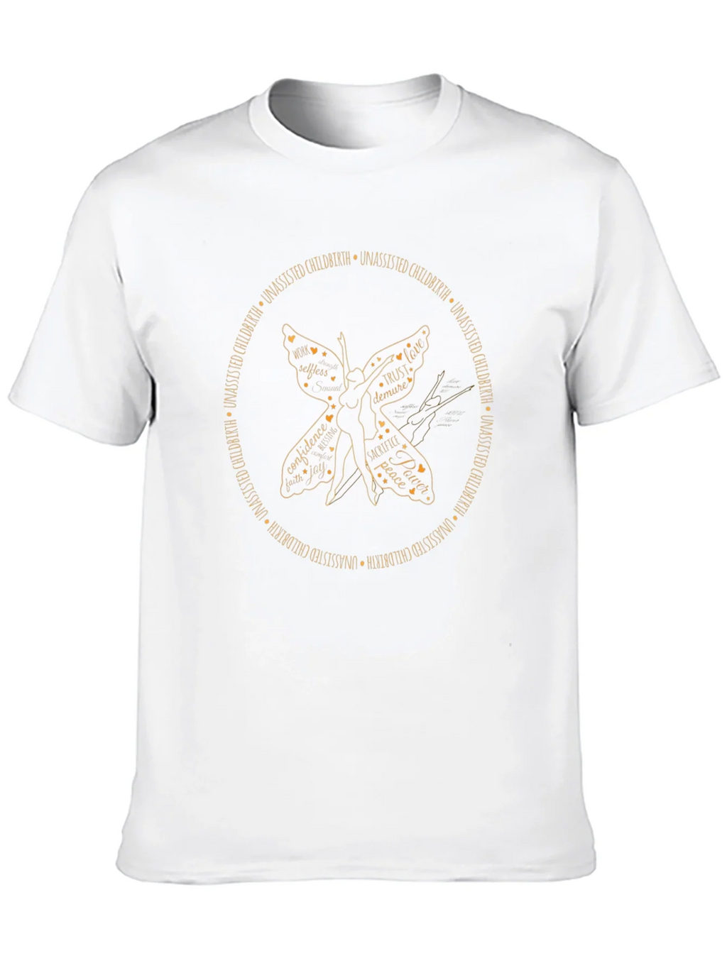 Unassisted Childbirth Butterfly Graphic T-Shirt product image 9