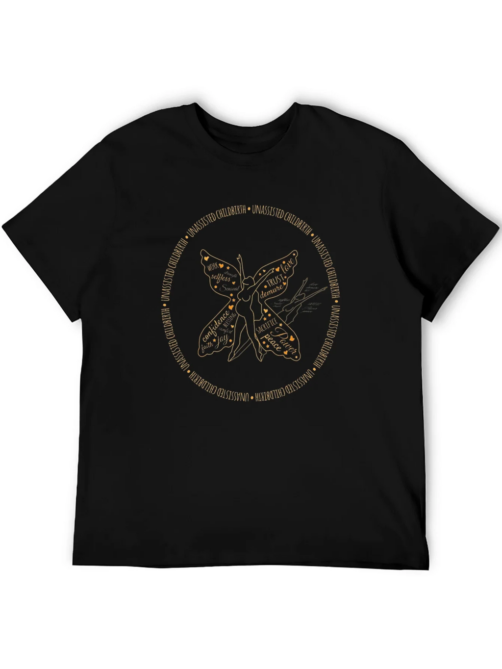 Unassisted Childbirth Butterfly Graphic T-Shirt product image 5