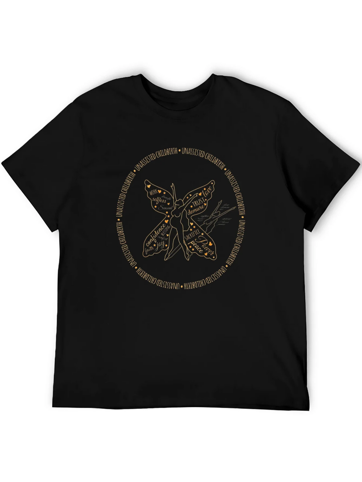 Unassisted Childbirth Butterfly Graphic T-Shirt product image 5