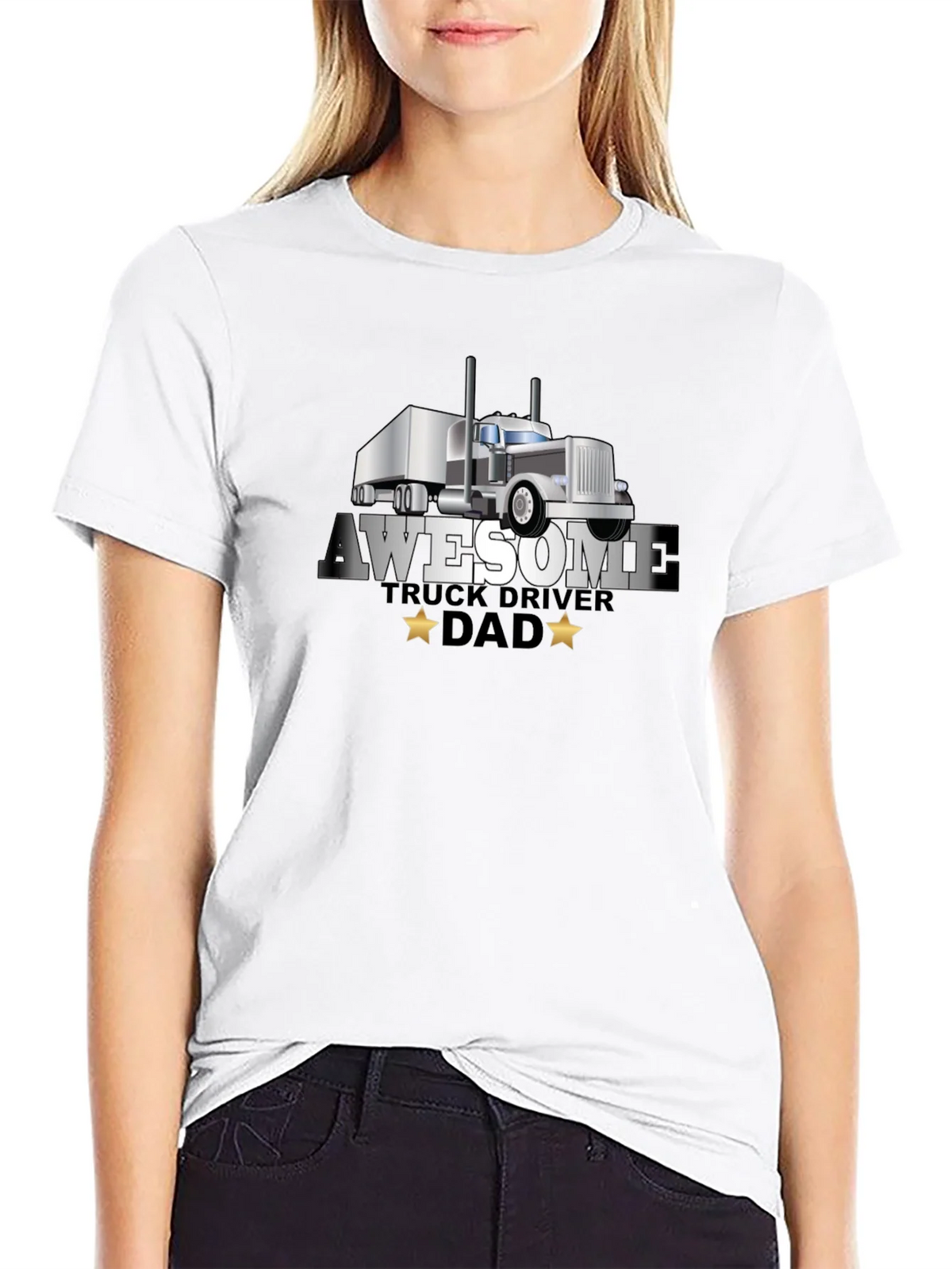 Awesome Truck Driver Dad T-Shirt product image 8