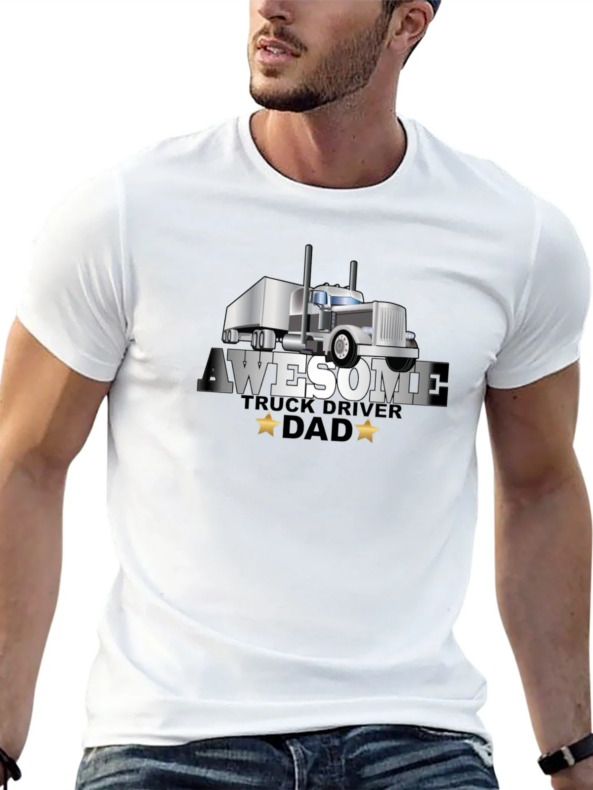Awesome Truck Driver Dad T-Shirt product image 12
