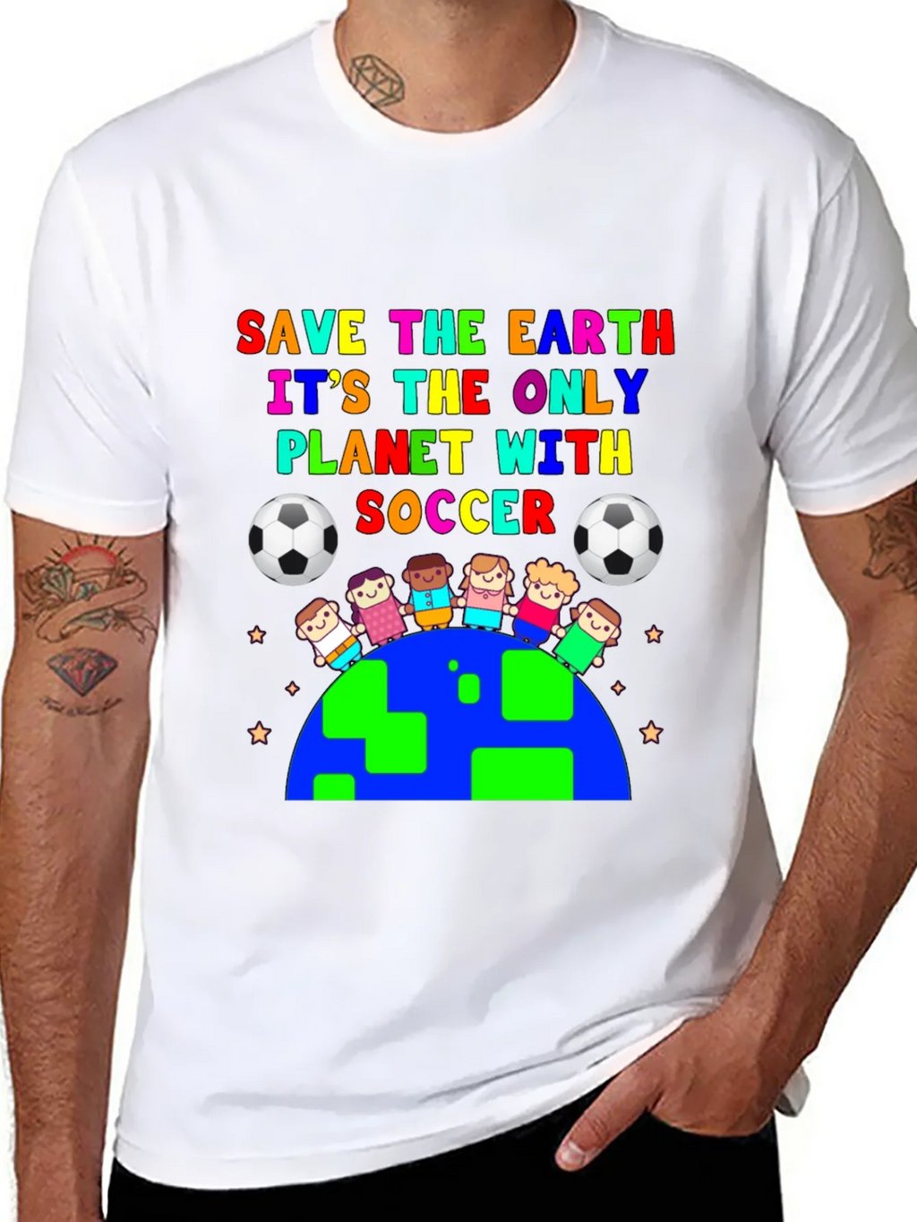 Save the Earth Soccer Graphic Tee product image 7