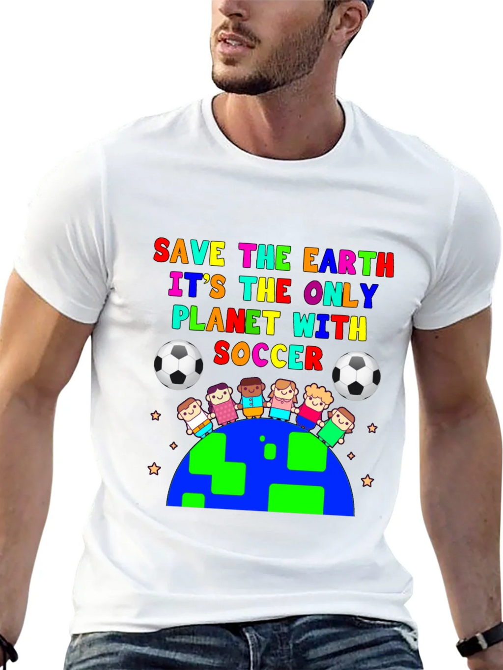 Save the Earth Soccer Graphic Tee product image 12