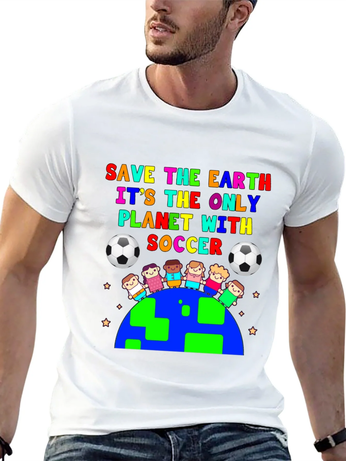 Save the Earth Soccer Graphic Tee product image 12