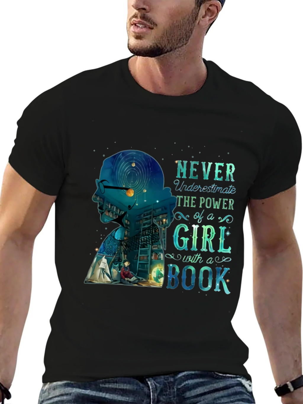 Empowered Girl Bookworm Graphic Tee product image 6