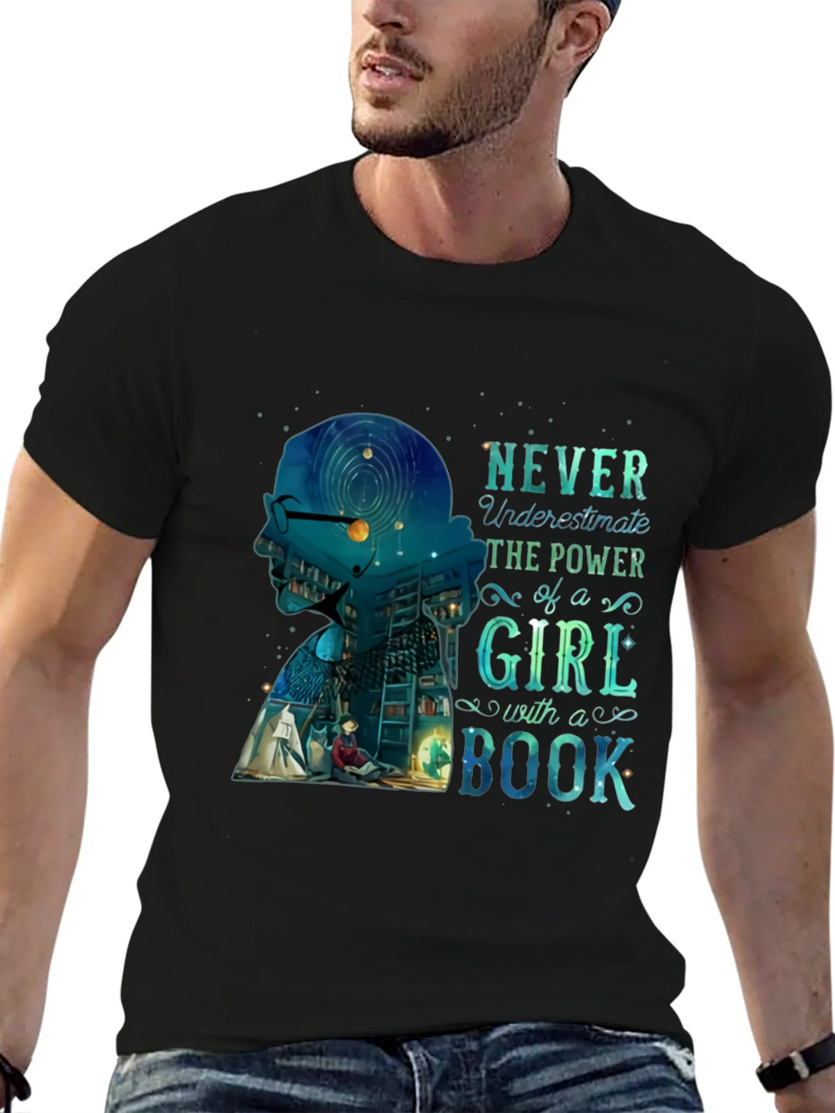 Empowered Girl Bookworm Graphic Tee product image 6