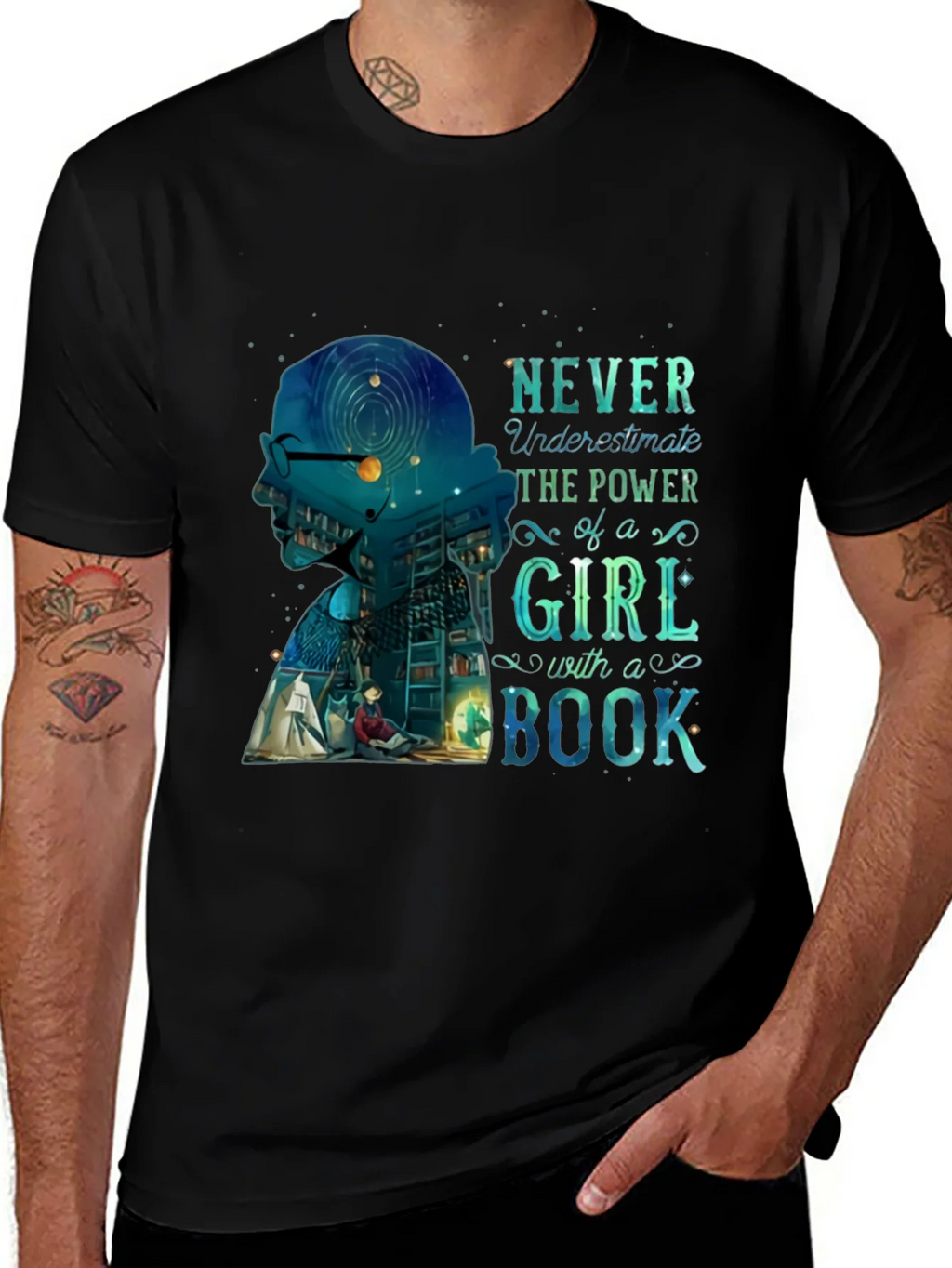 Empowered Girl Bookworm Graphic Tee product image 1