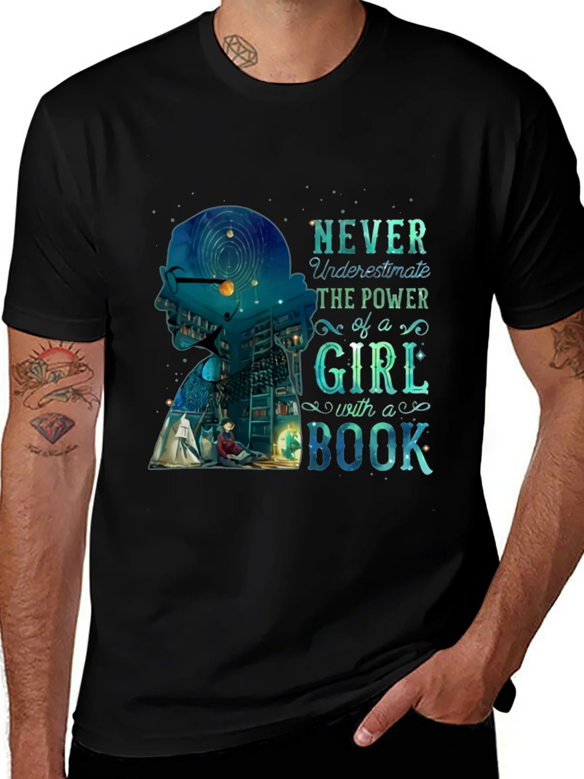 Empowered Girl Bookworm Graphic Tee product image 1