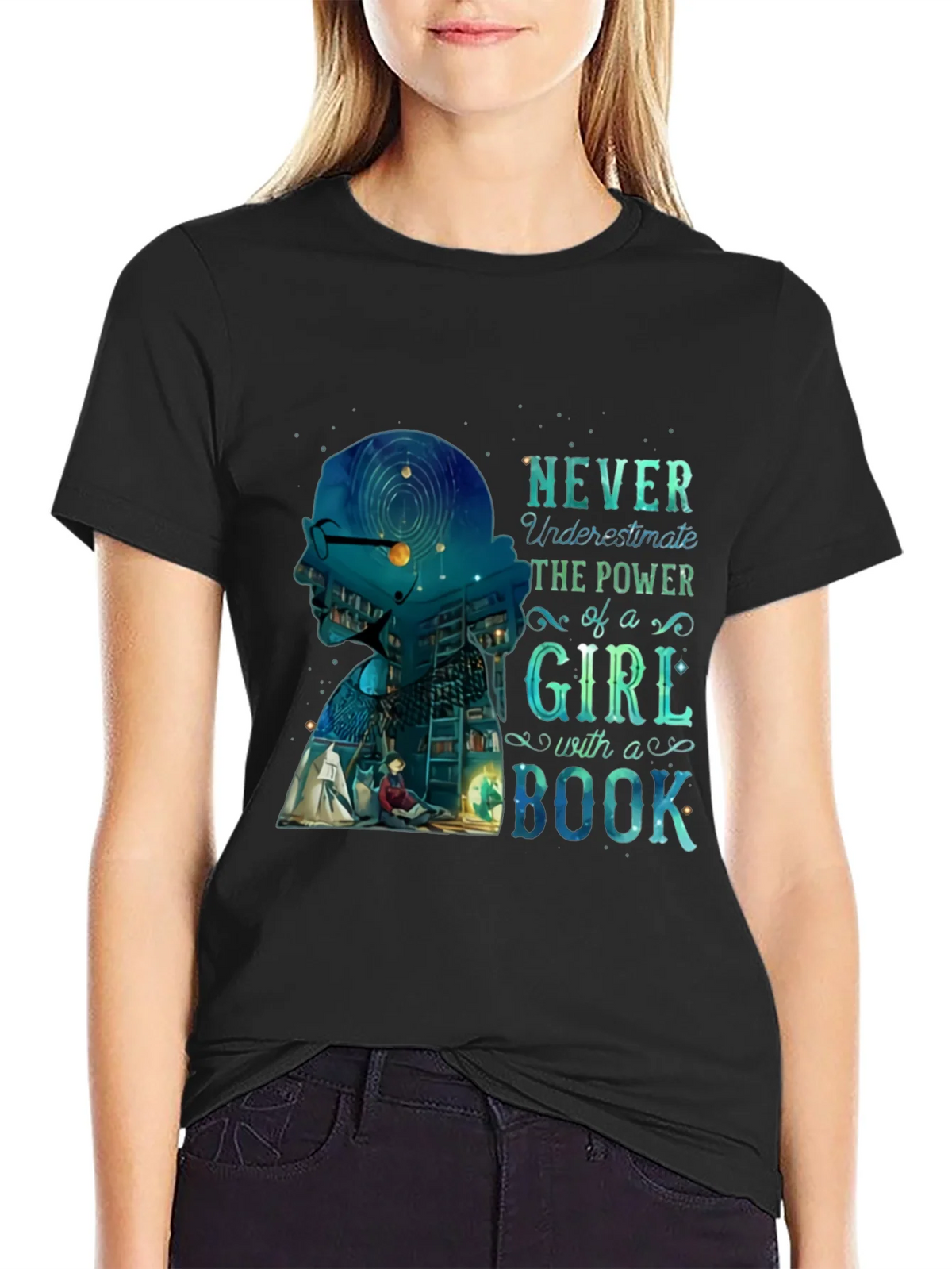 Empowered Girl Bookworm Graphic Tee product image 2