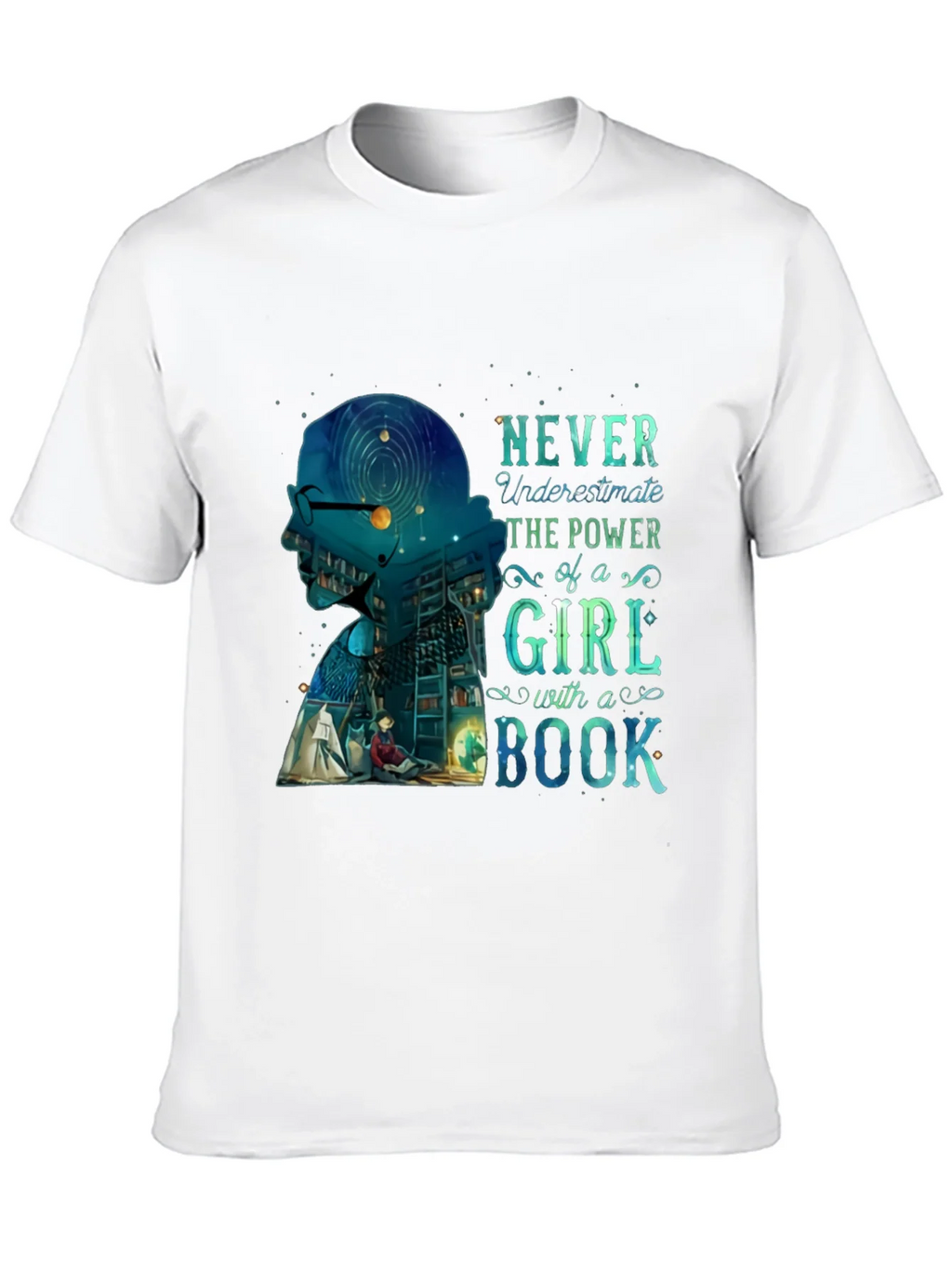 Empowered Girl Bookworm Graphic Tee product image 9