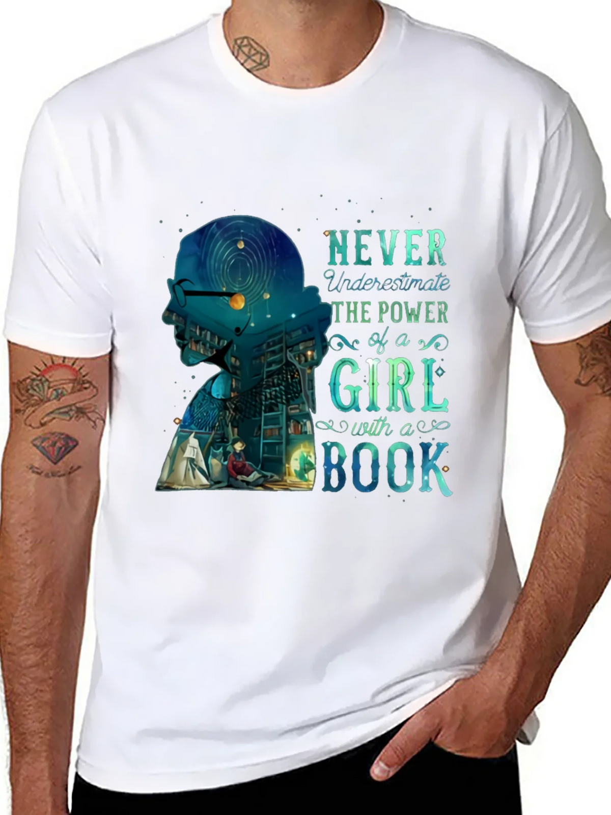 Empowered Girl Bookworm Graphic Tee product image 7
