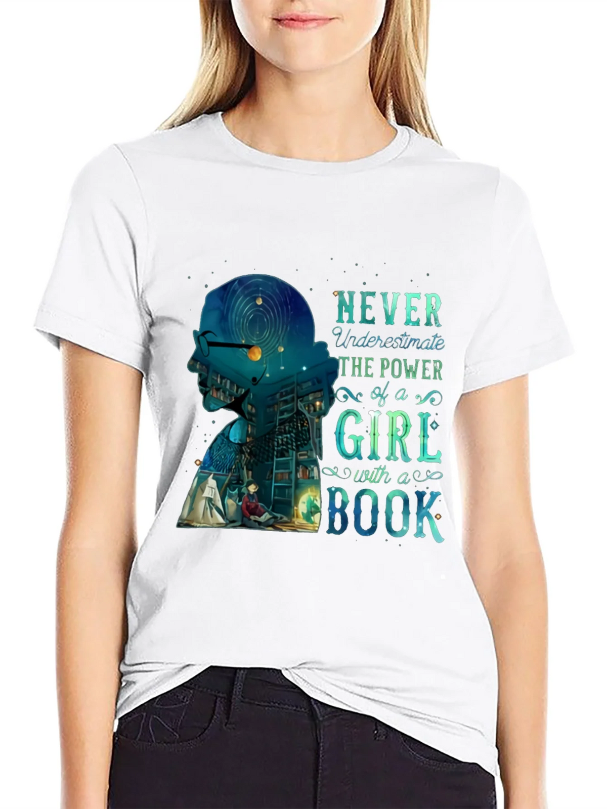 Empowered Girl Bookworm Graphic Tee product image 8