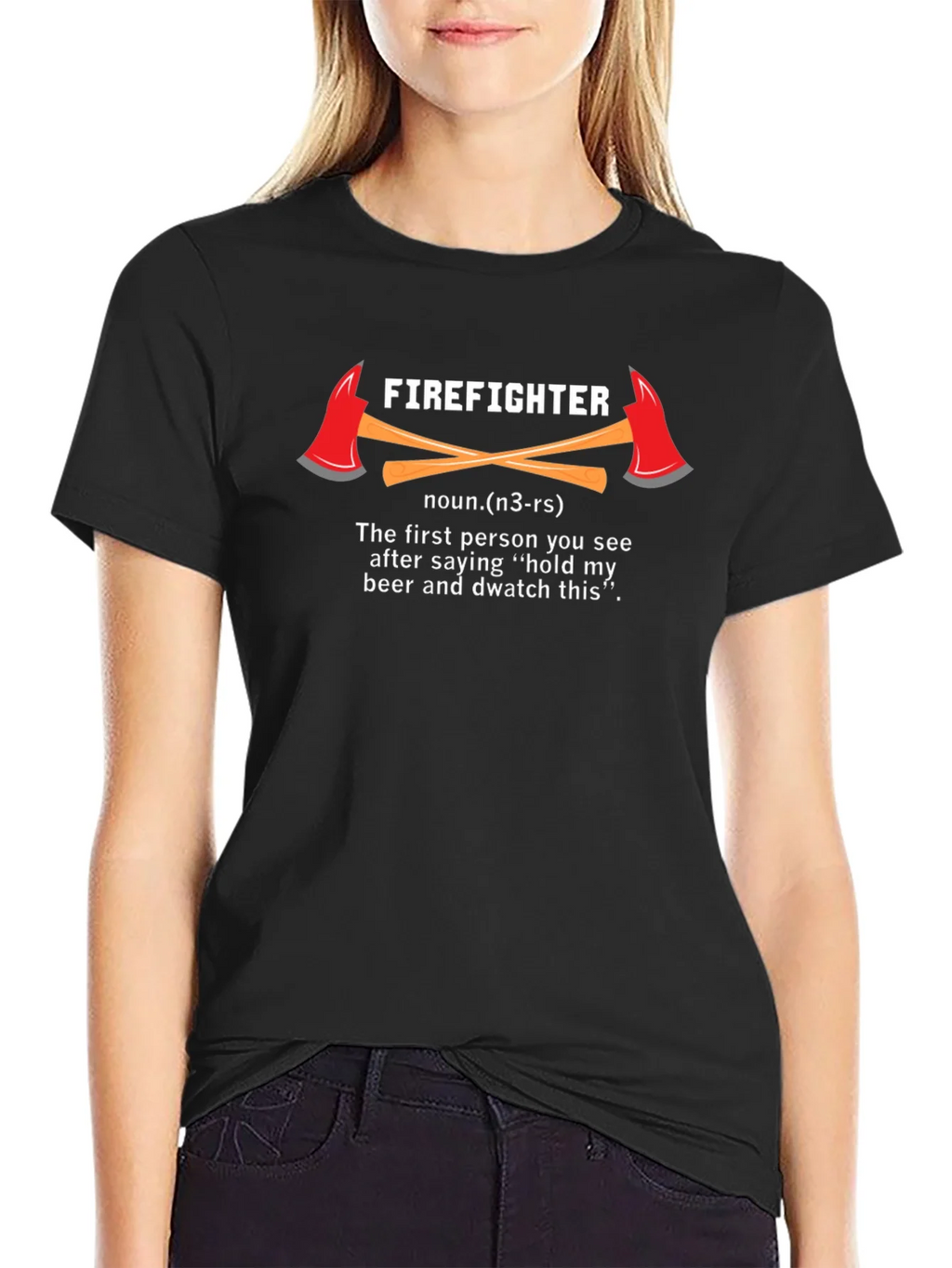 Firefighter Definition T-Shirt - Hold My Beer & Watch This product image 2