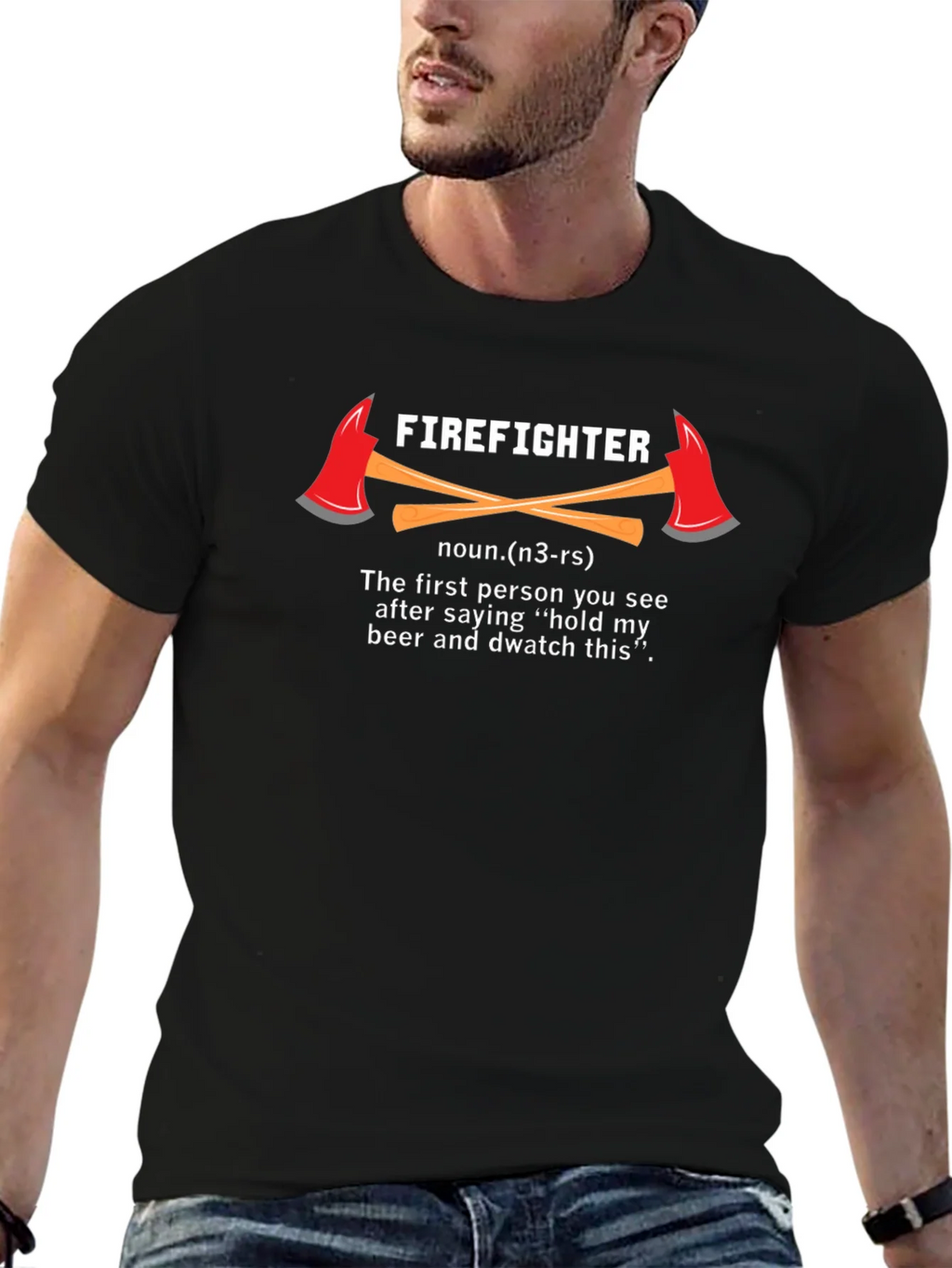 Firefighter Definition T-Shirt - Hold My Beer & Watch This product image 6
