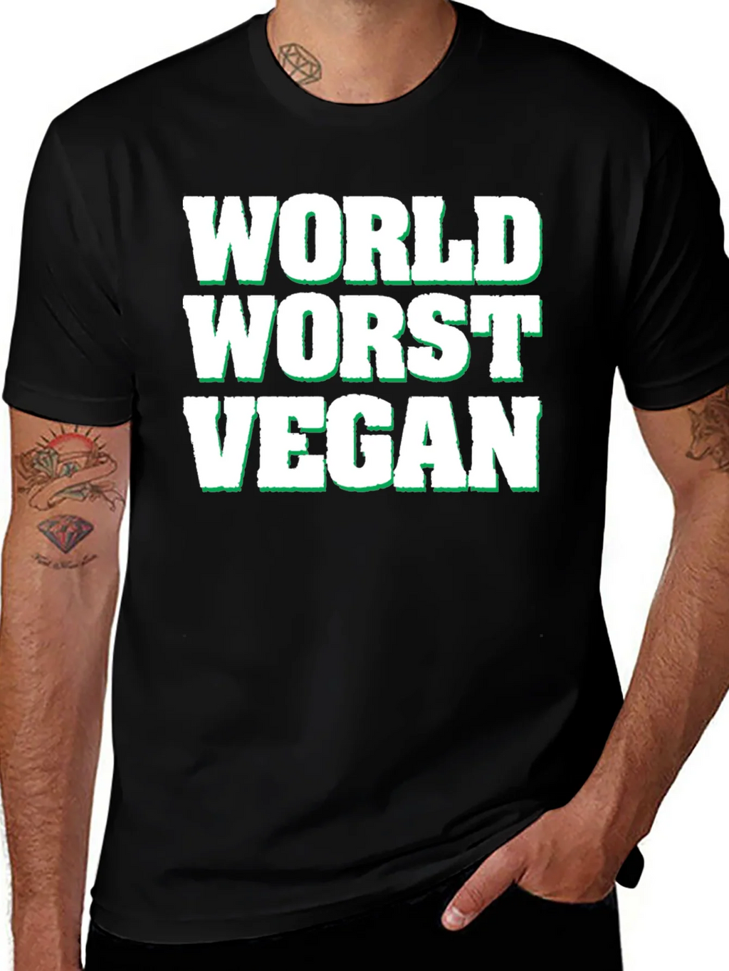 Worlds Worst Vegan T-Shirt - Funny Novelty Tee product image 1