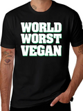 Worlds Worst Vegan T-Shirt - Funny Novelty Tee product image 1