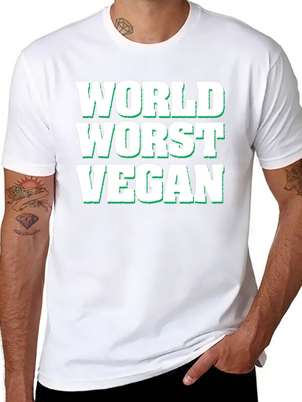 Worlds Worst Vegan T-Shirt - Funny Novelty Tee product image 7