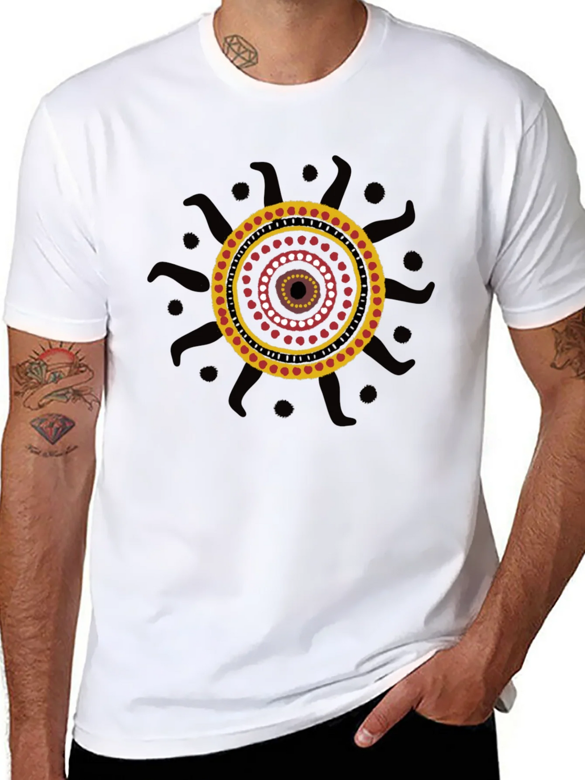 Aboriginal Art Black T-Shirt product image 7