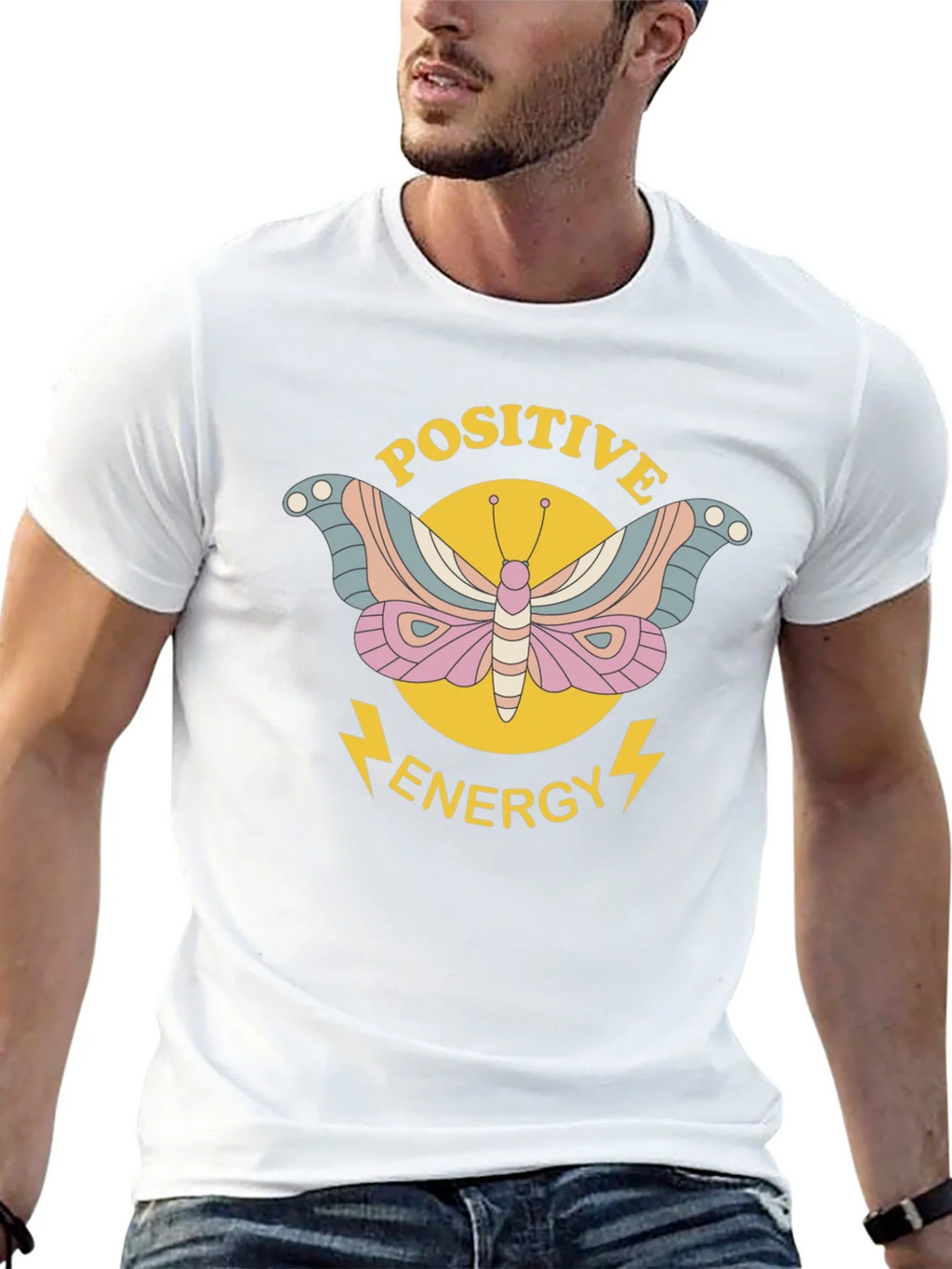 Positive Energy Butterfly Graphic Tee - Black product image 12
