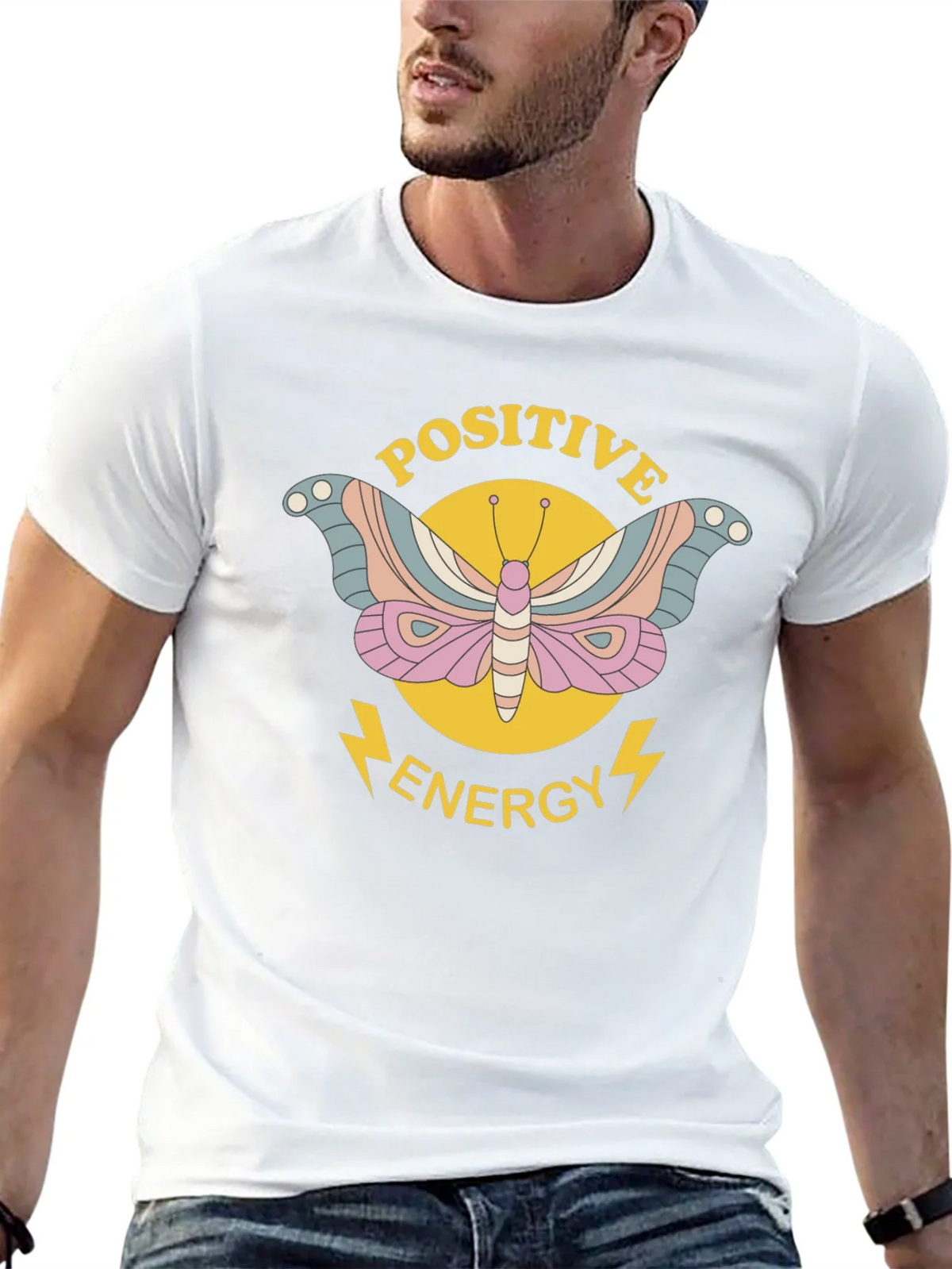 Positive Energy Butterfly Graphic Tee - Black product image 12