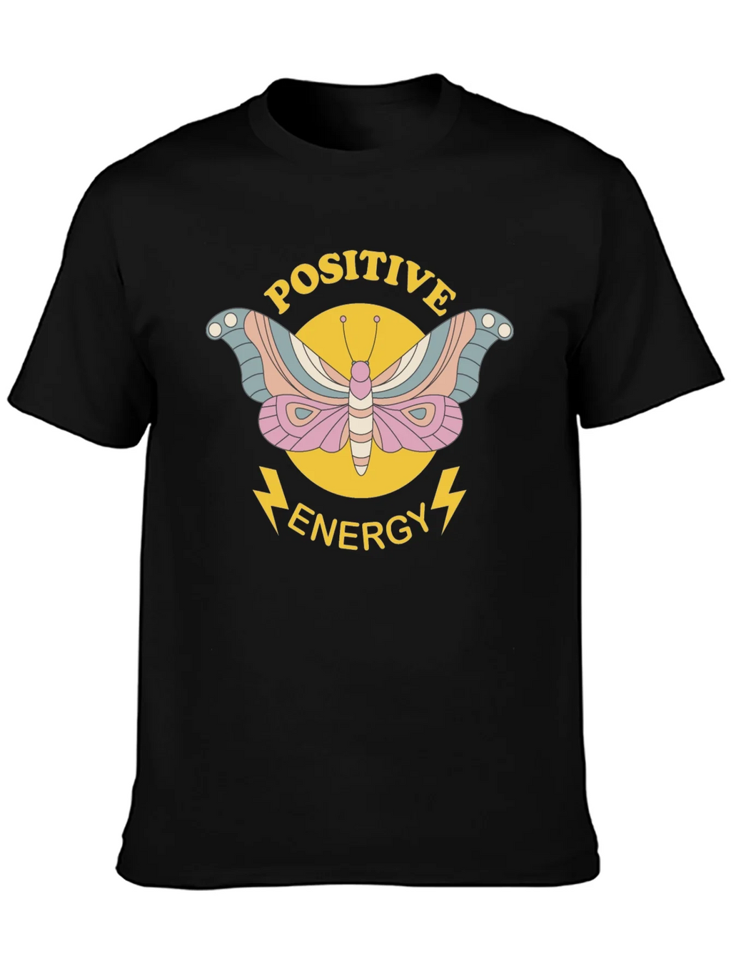Positive Energy Butterfly Graphic Tee - Black product image 3