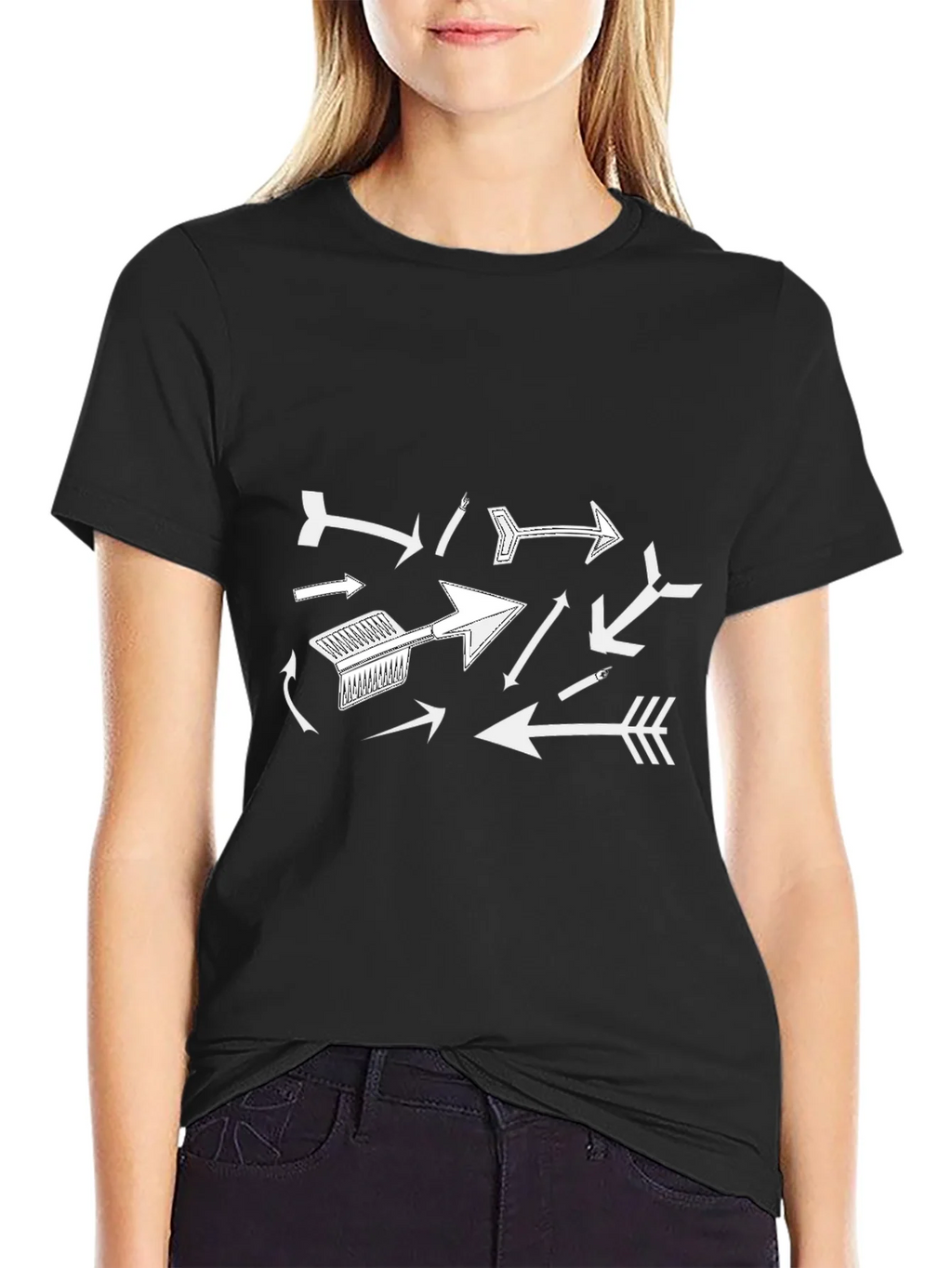 Arrow Graphic Print Black T-Shirt product image 2