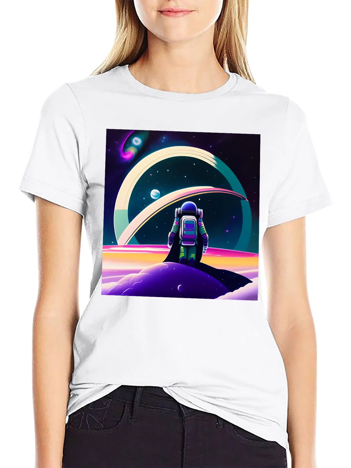 Astronaut Outer Space T-Shirt - Graphic Tee product image 8