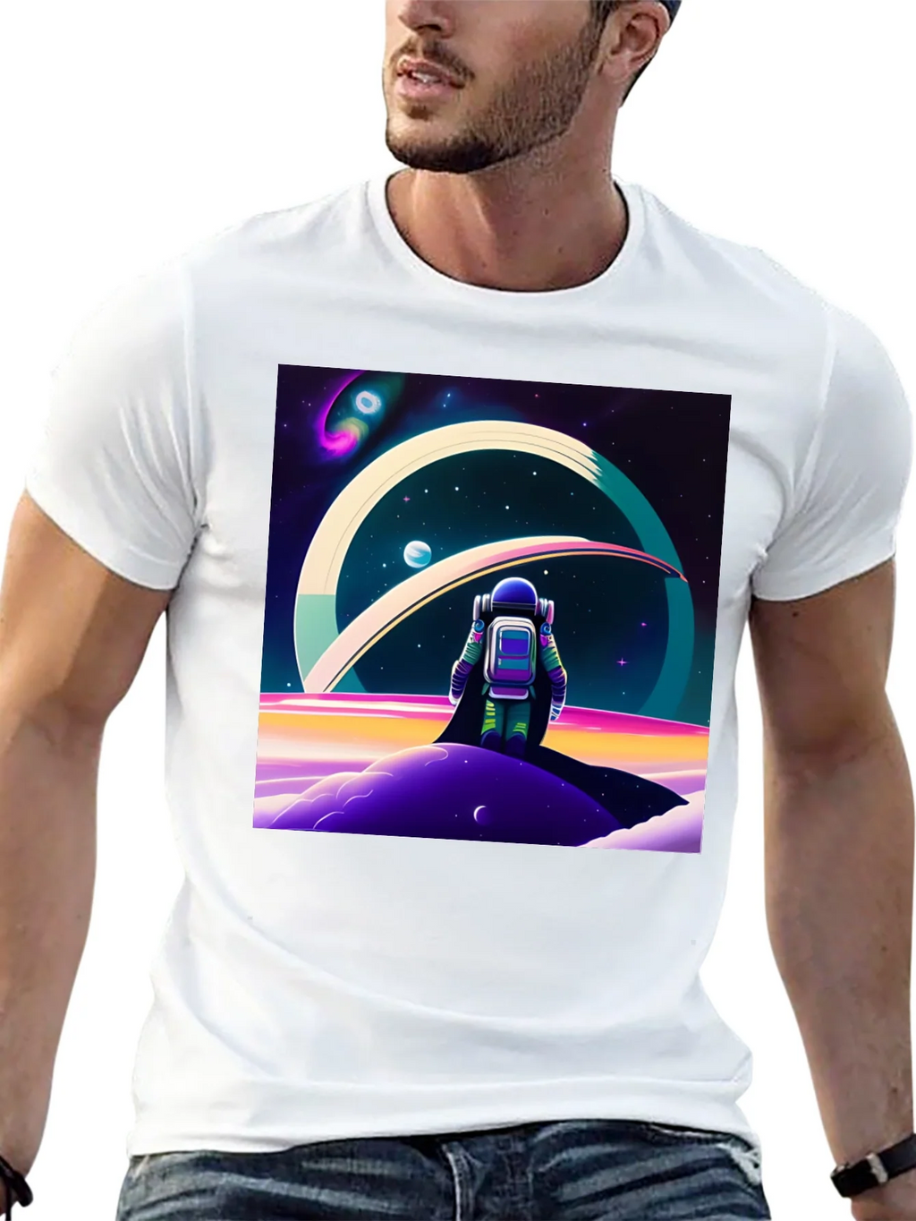 Astronaut Outer Space T-Shirt - Graphic Tee product image 12
