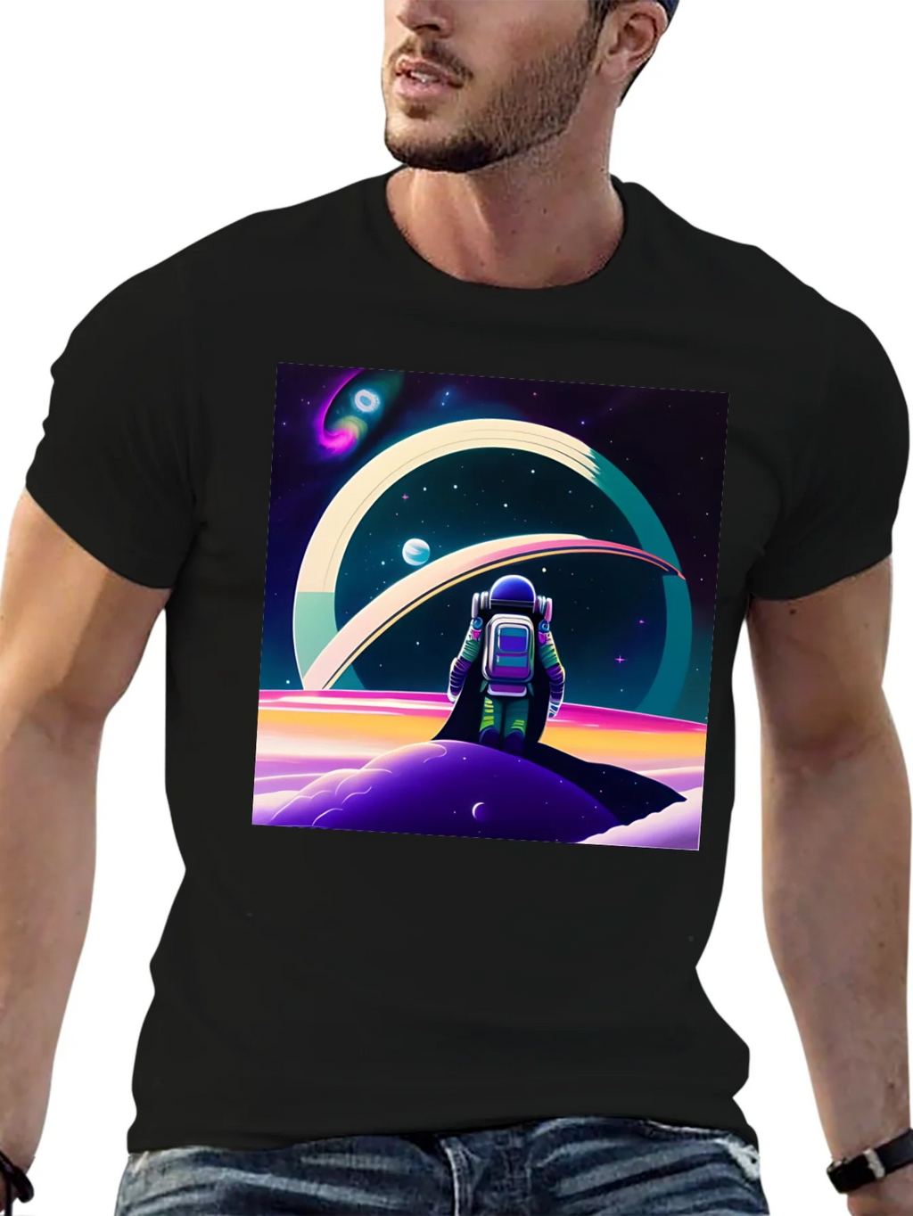 Astronaut Outer Space T-Shirt - Graphic Tee product image 6