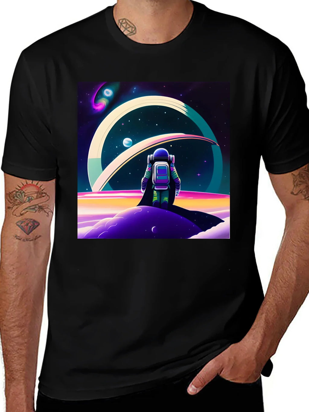 Astronaut Outer Space T-Shirt - Graphic Tee product image 1