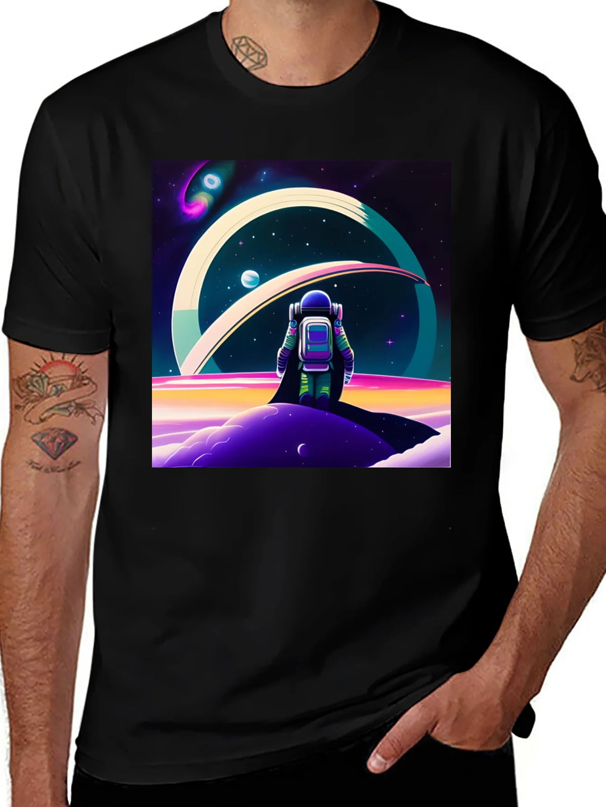 Astronaut Outer Space T-Shirt - Graphic Tee product image 1
