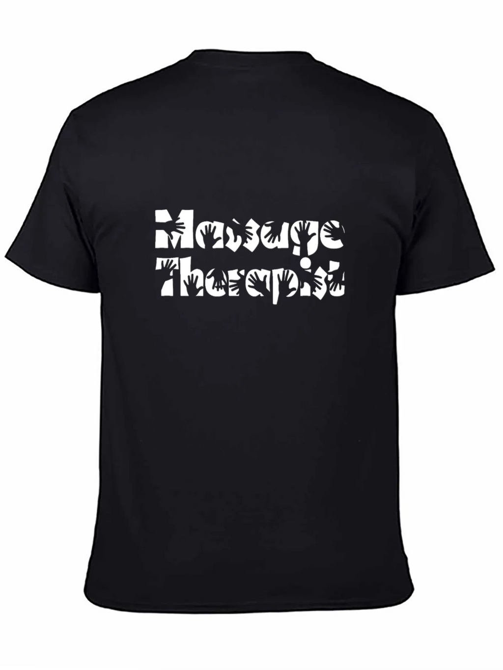 Massage Therapist Hand Design Black T-Shirt product image 4