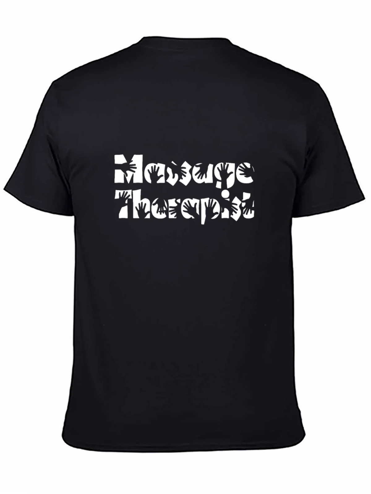 Massage Therapist Hand Design Black T-Shirt product image 4
