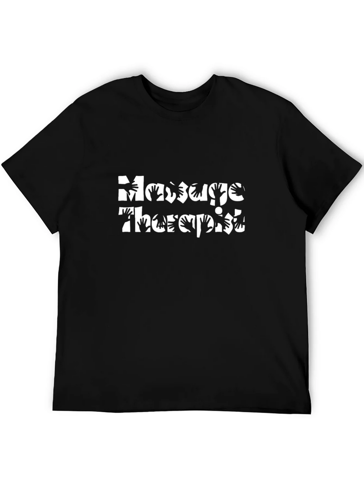Massage Therapist Hand Design Black T-Shirt product image 5
