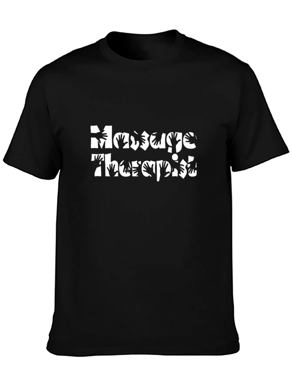 Massage Therapist Hand Design Black T-Shirt product image 3