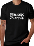 Massage Therapist Hand Design Black T-Shirt product image 1