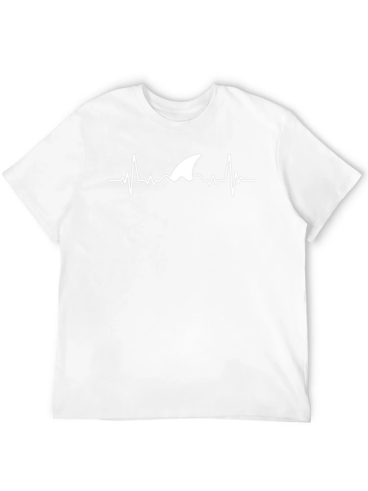 Shark Heartbeat T-Shirt - Black Cotton Tee product image 11
