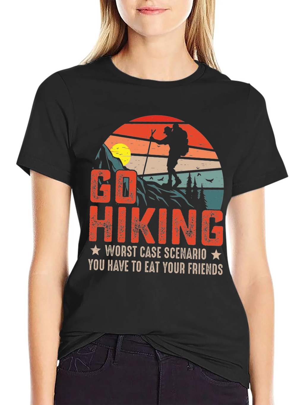Go Hiking Funny Graphic T-Shirt product image 2