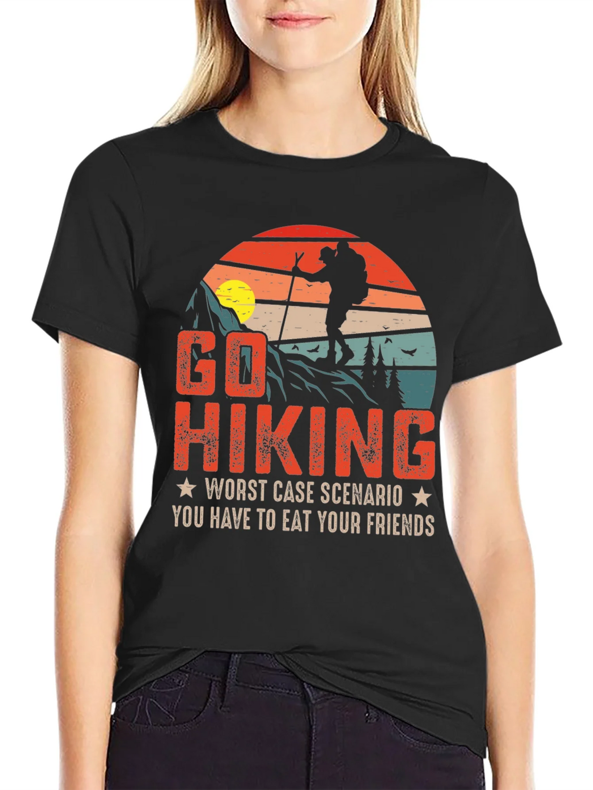 Go Hiking Funny Graphic T-Shirt product image 2