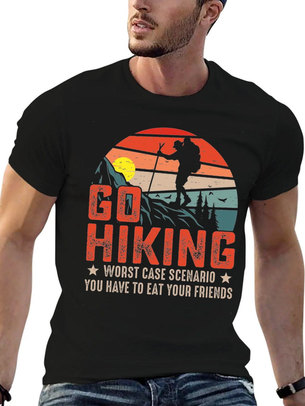Go Hiking Funny Graphic T-Shirt product image 6
