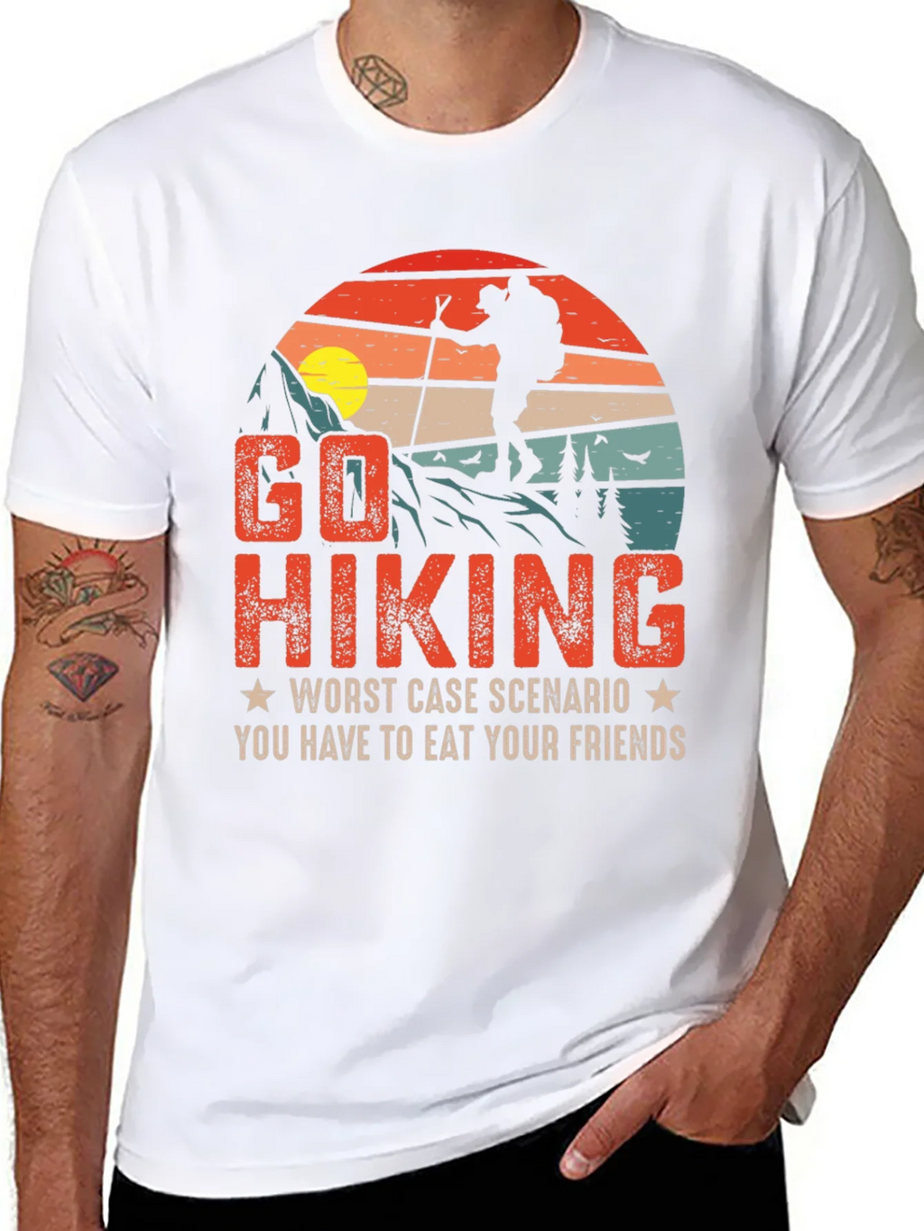 Go Hiking Funny Graphic T-Shirt product image 7