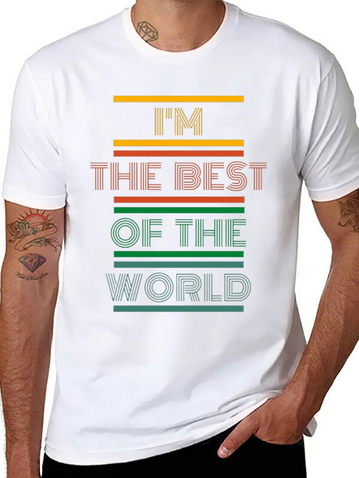 Im The Best Of World Mens Graphic Tee product image 7