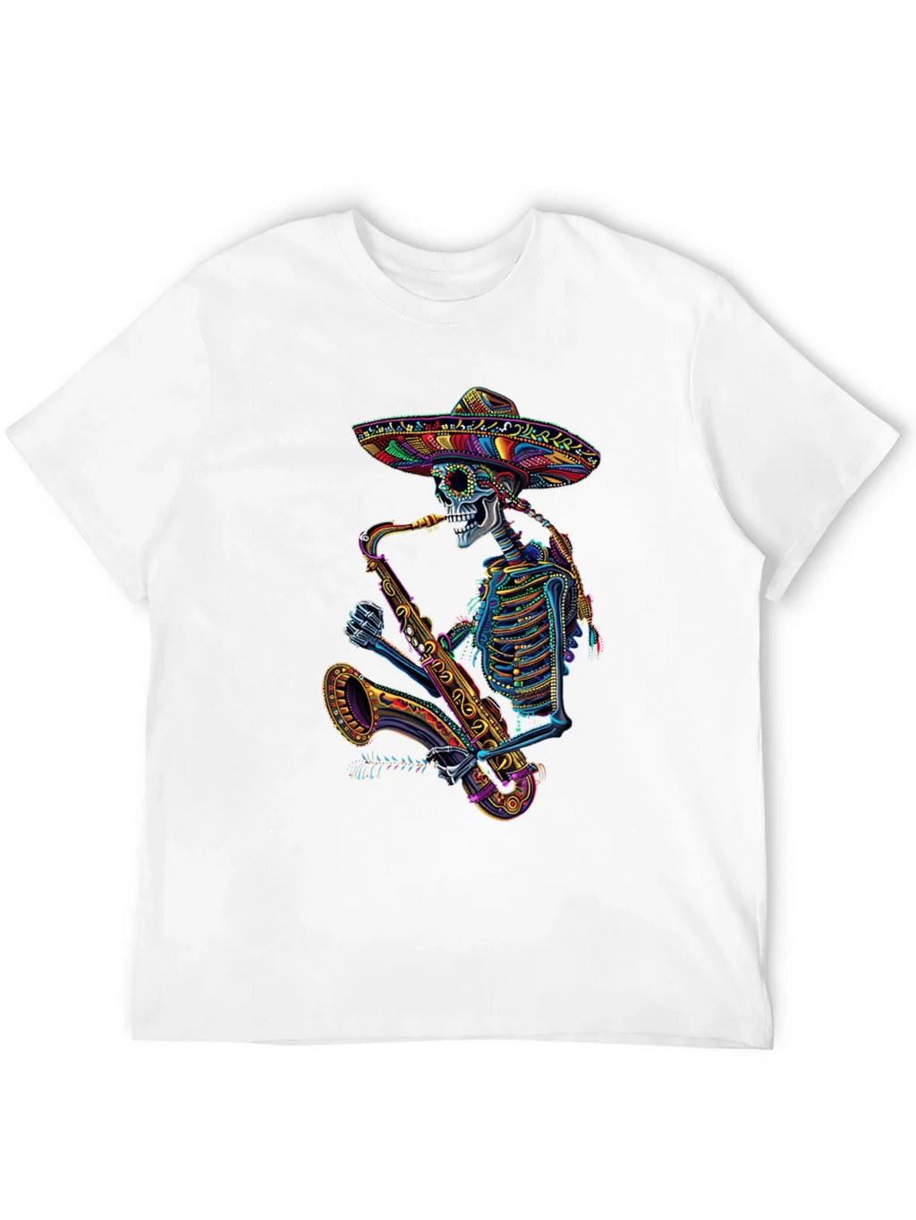Skeleton Sax Player Graphic Tee product image 11