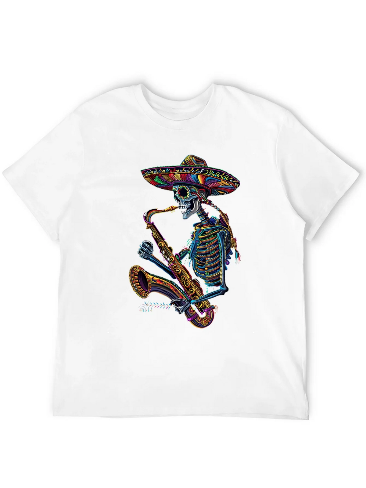 Skeleton Sax Player Graphic Tee product image 11