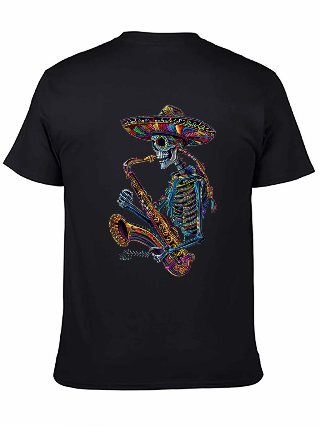 Skeleton Sax Player Graphic Tee product image 4