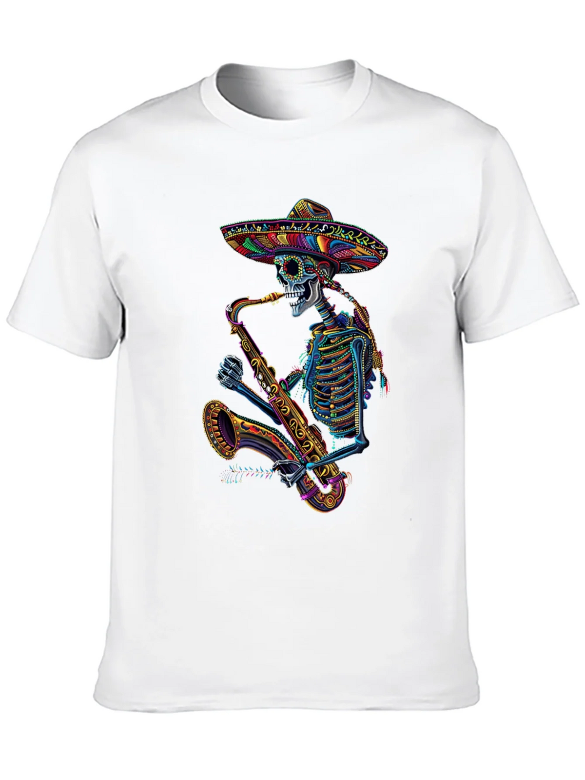 Skeleton Sax Player Graphic Tee product image 9