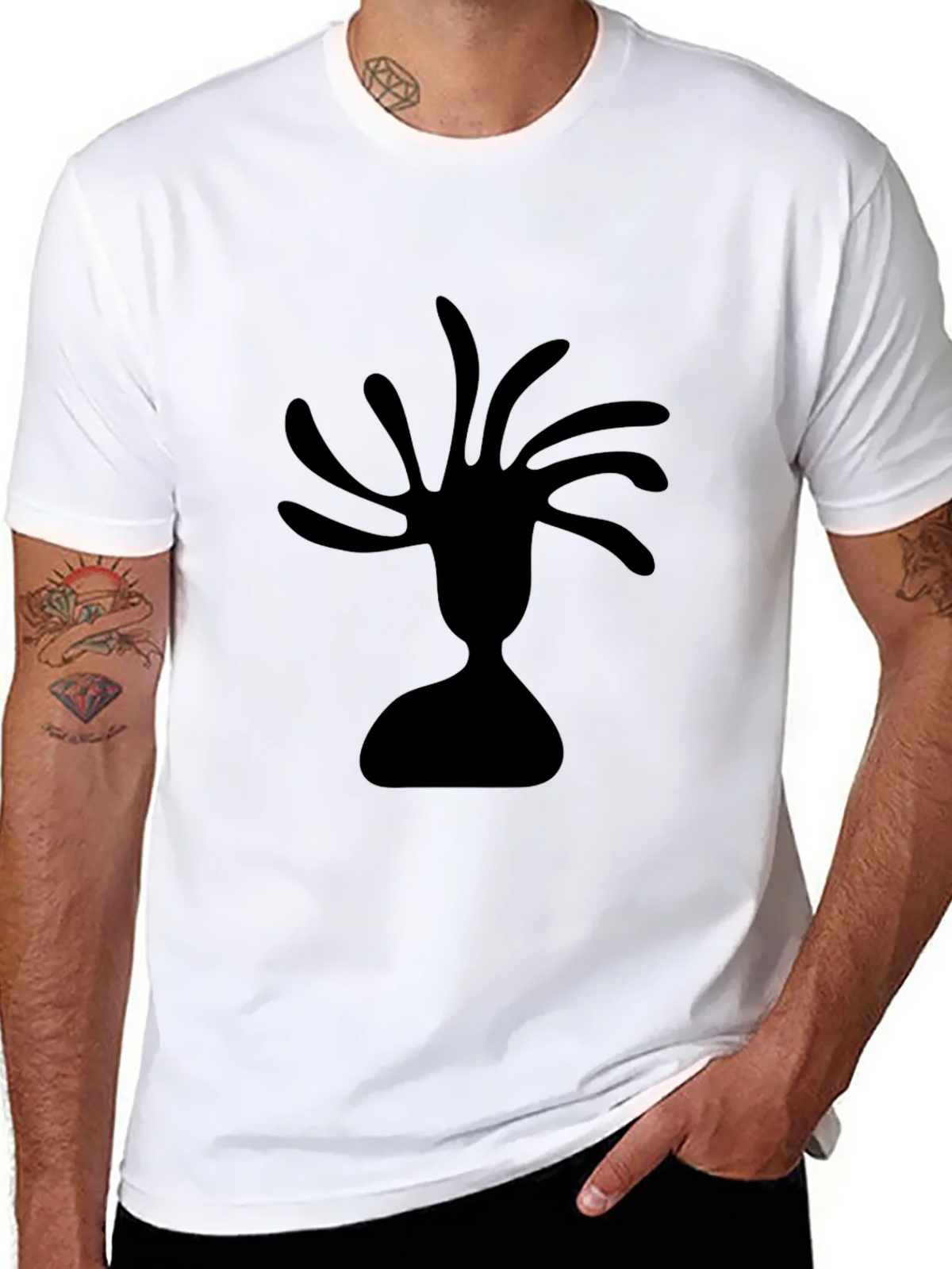 Abstract Silhouette Black Tee product image 7