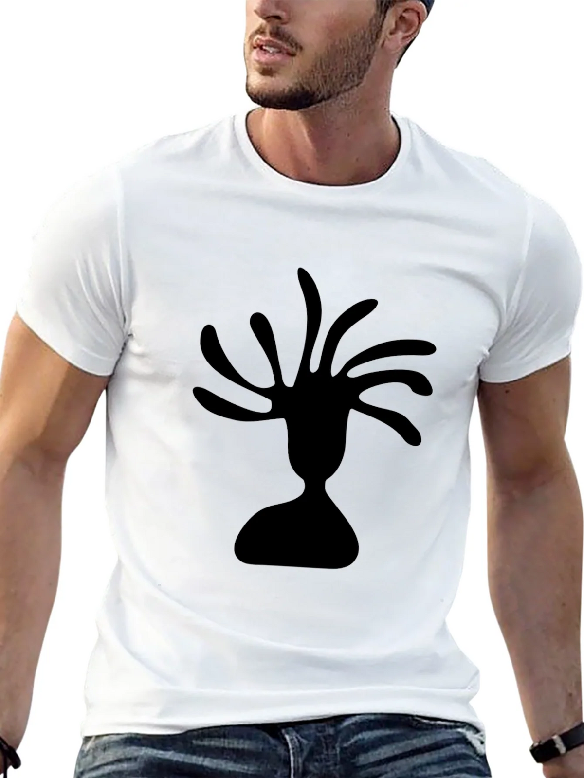 Abstract Silhouette Black Tee product image 12
