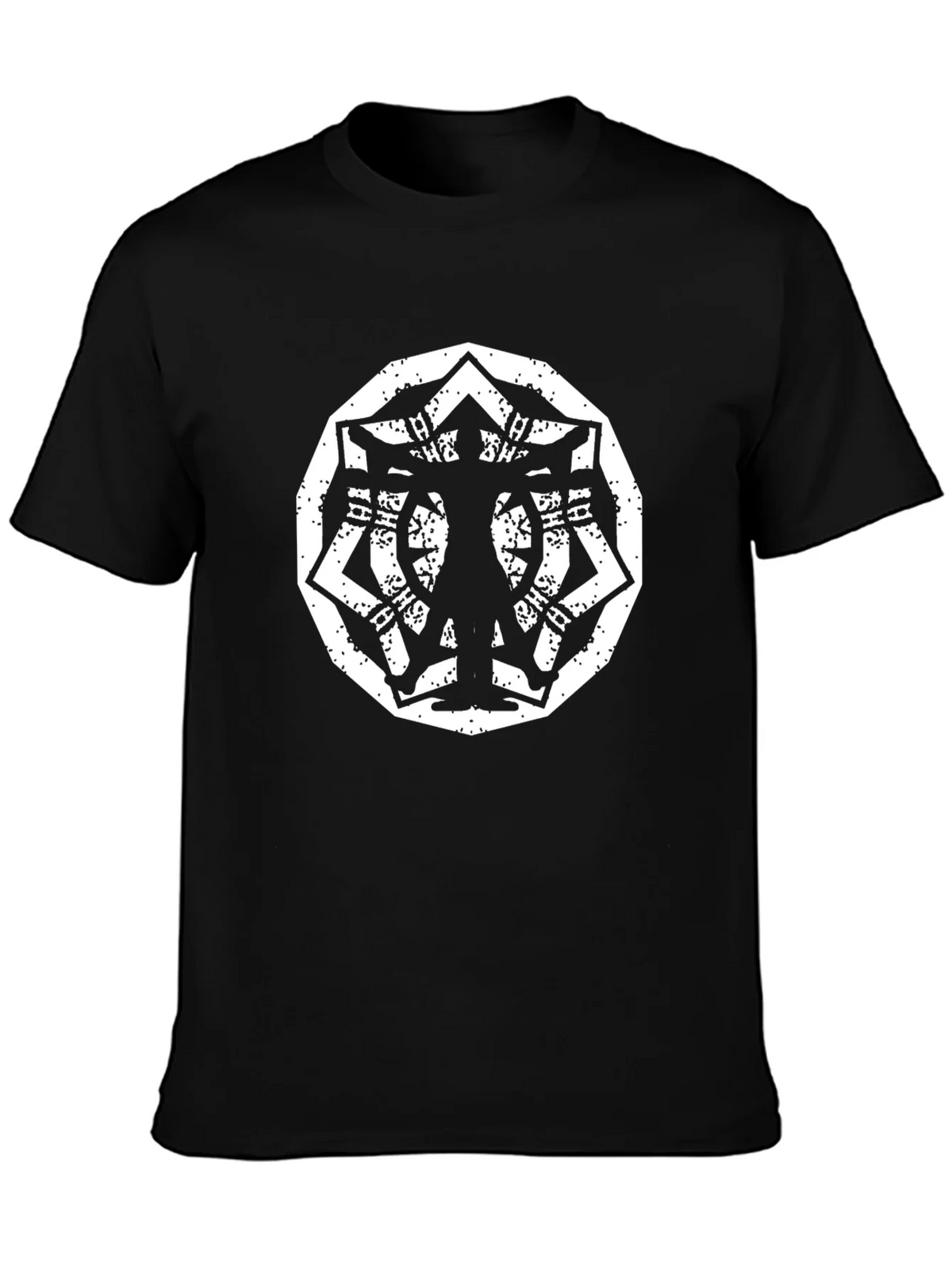 Geometric Silhouette Graphic Black T-Shirt product image 3