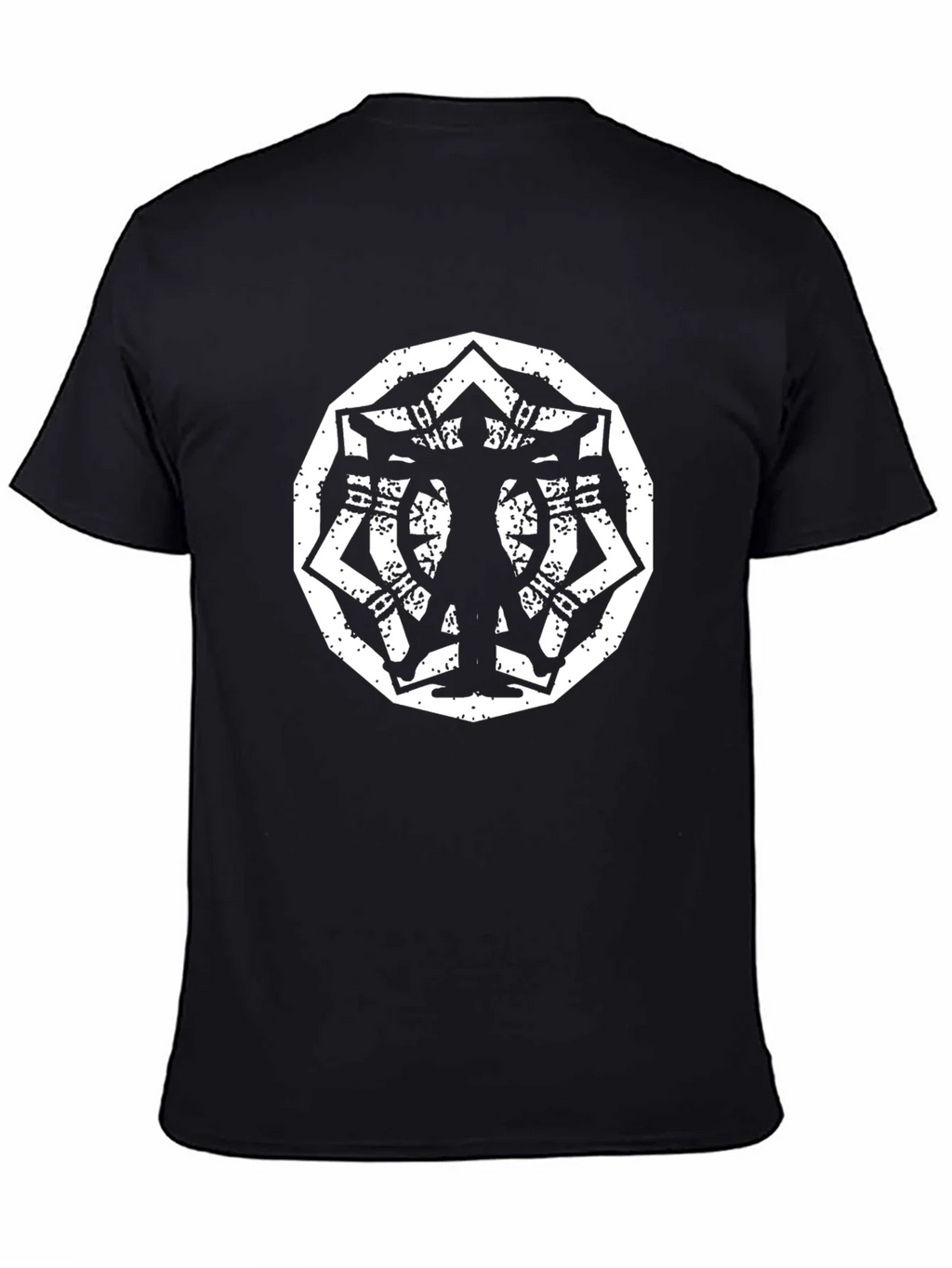 Geometric Silhouette Graphic Black T-Shirt product image 4